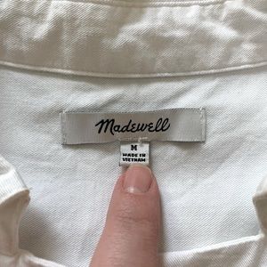 Madewell white popover shirt